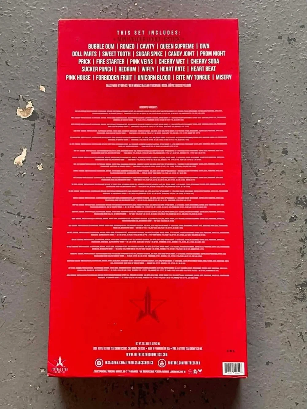 Jeffree Star Lip Kits & Vault Boxes & Display (EMPTY)